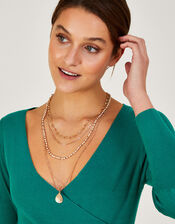 Pearl and Pendant Layered Necklace, , large