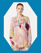 Scotch and Soda Relaxed Print Shirt, Pink (PINK), large
