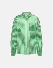 Fabienne Chapot Alex Lime Stripe Shirt, Green (GREEN), large
