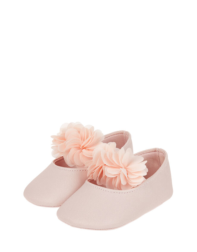 Baby Macaroon Corsage Booties, Pink (PALE PINK), large