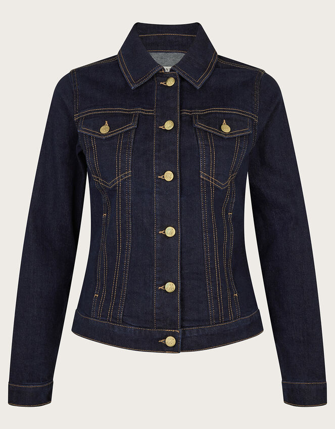 Maya Seam Denim Jacket, Blue (INDIGO), large