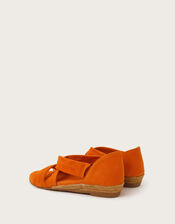 Suede Demi Wedges, Orange (ORANGE), large