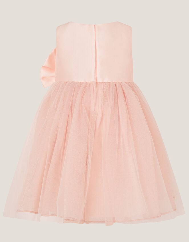 Baby Waterfall Bow Tulle Dress , Pink (PINK), large
