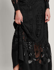 Harlow Lace Maxi Dress, Black (BLACK), large