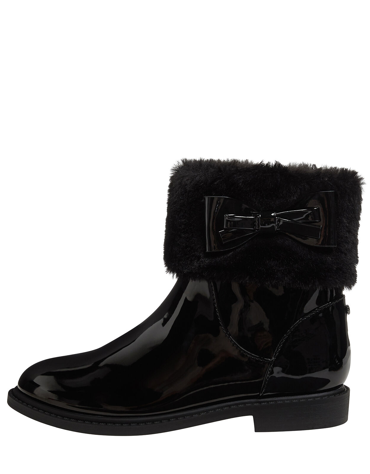 Girls black patent ankle boots hot sale