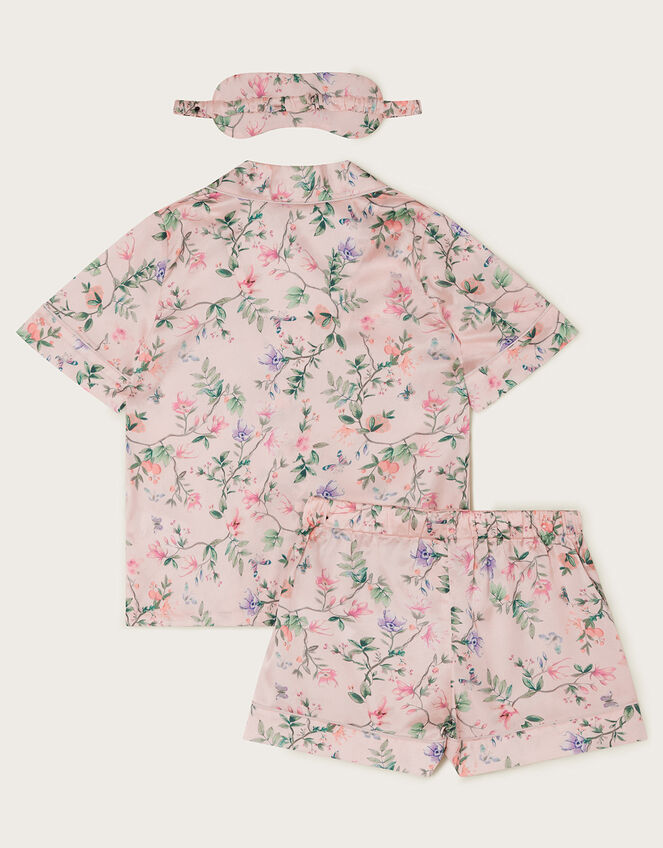 Satin Azalea Print Short Pyjamas, Pink (PINK), large