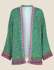 Paisley Print Kimono, Green (GREEN), large