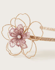 Lace Wire Flower Headband, , large
