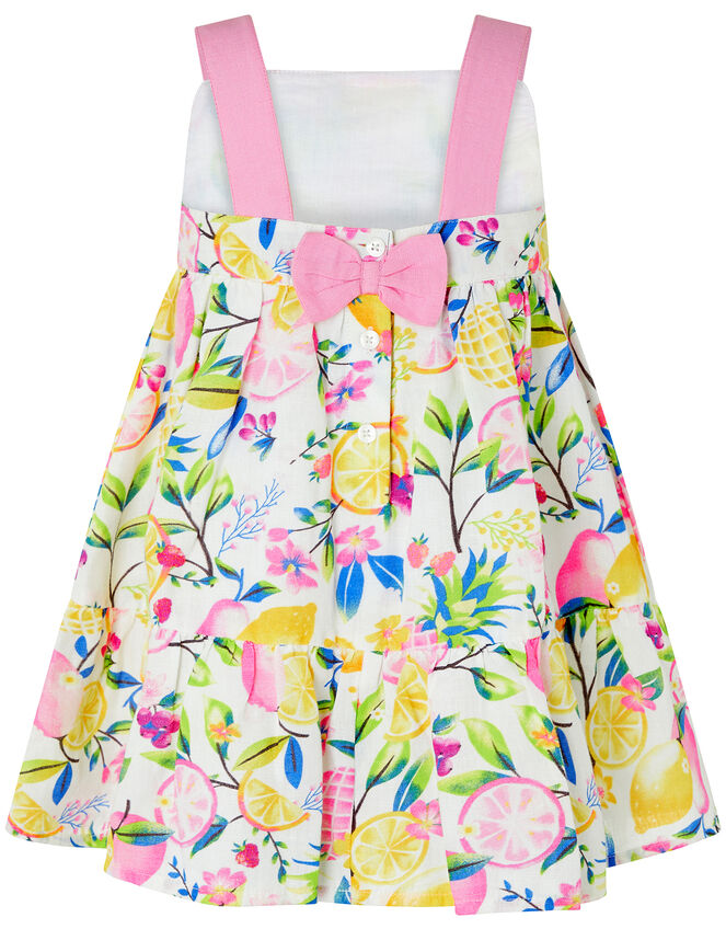 Baby Quinn Tropical Dress in Linen and Cotton, Ivory (IVORY), large