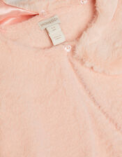 Faux Fur Collar Cardigan, Pink (PINK), large