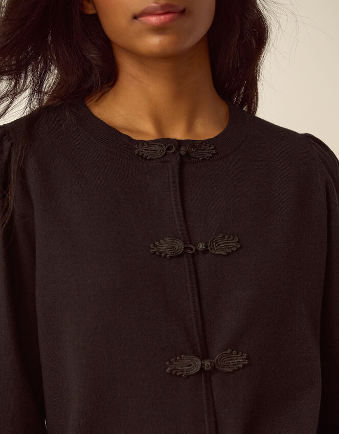 Faye Button Cardigan, Black (BLACK), large