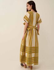 East Alana Stripe Tie Side Maxi Dress, Yellow (YELLOW), large