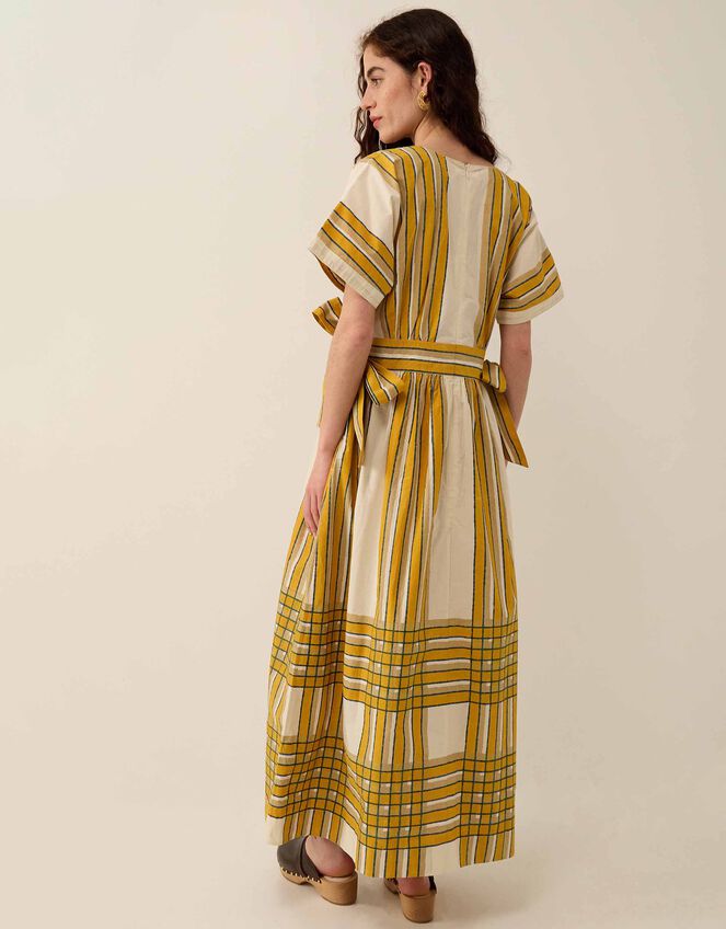 East Alana Stripe Tie Side Maxi Dress, Yellow (YELLOW), large
