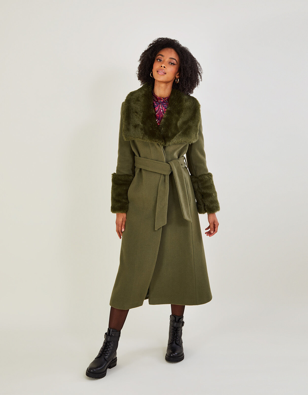 Green wrap coat outlet