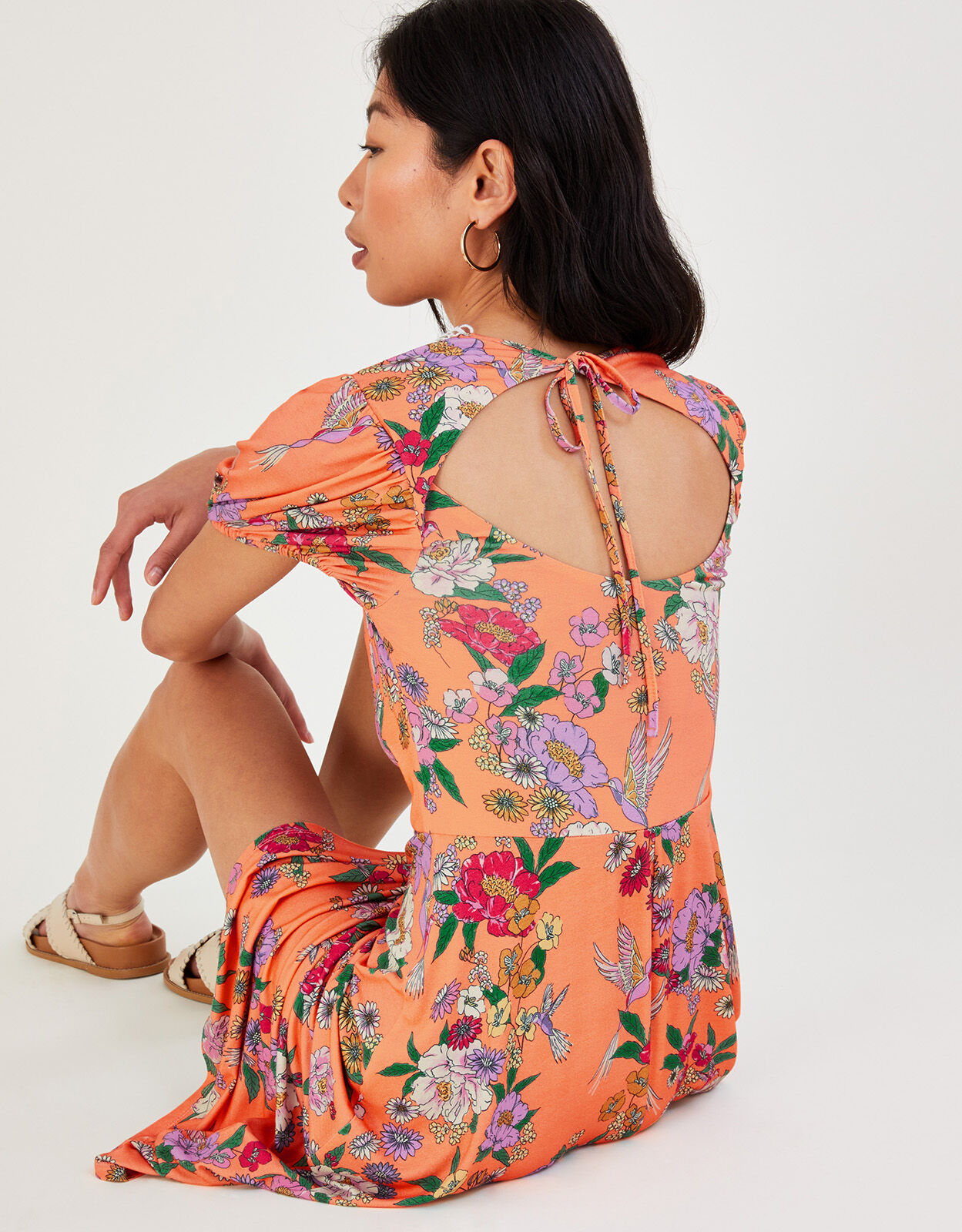 Monsoon orange lace cheap dress