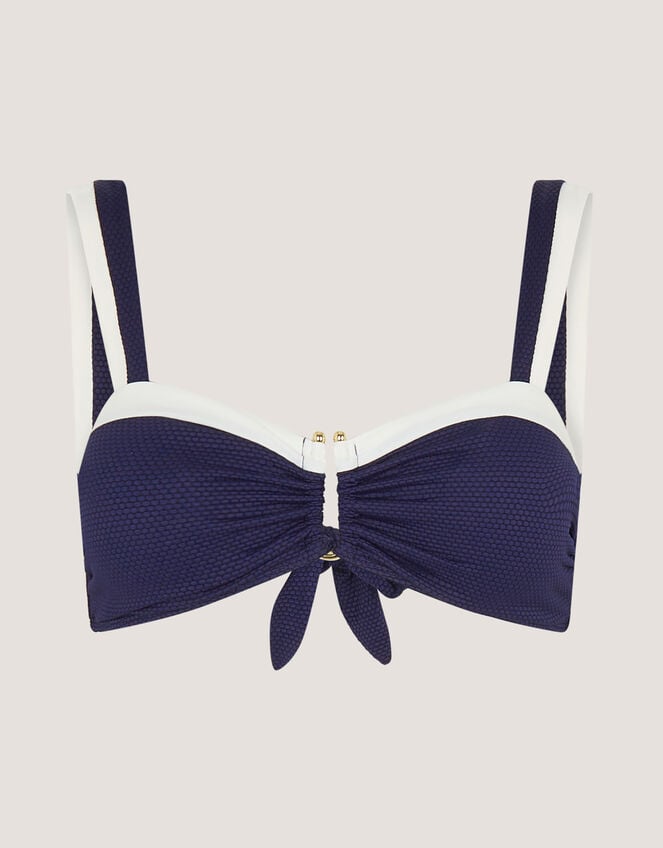 Sabrina Two Tone Bikini Top, Blue (NAVY), large