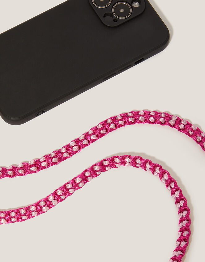 Braided Cord Phone Strap, Pink (PINK), large
