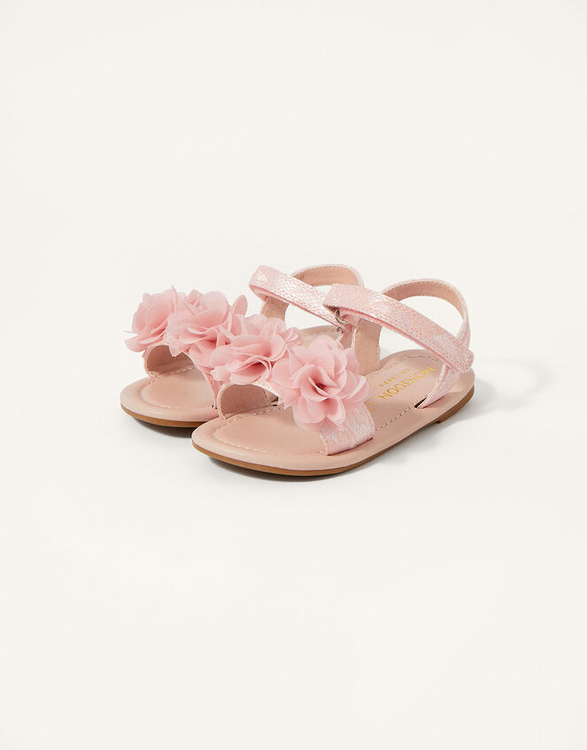 Shimmer Corsage Walker Sandals, Pink (PINK), large