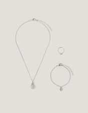 Pearl Heart Jewellery Set, , large