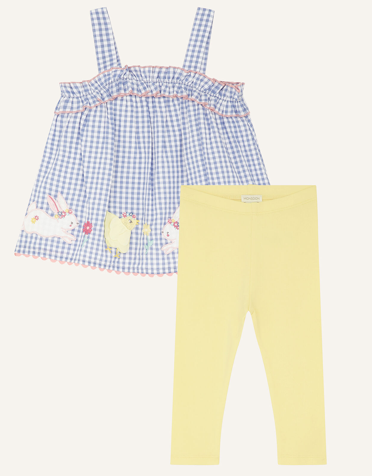 Baby Gingham Top and Leggings Set Blue