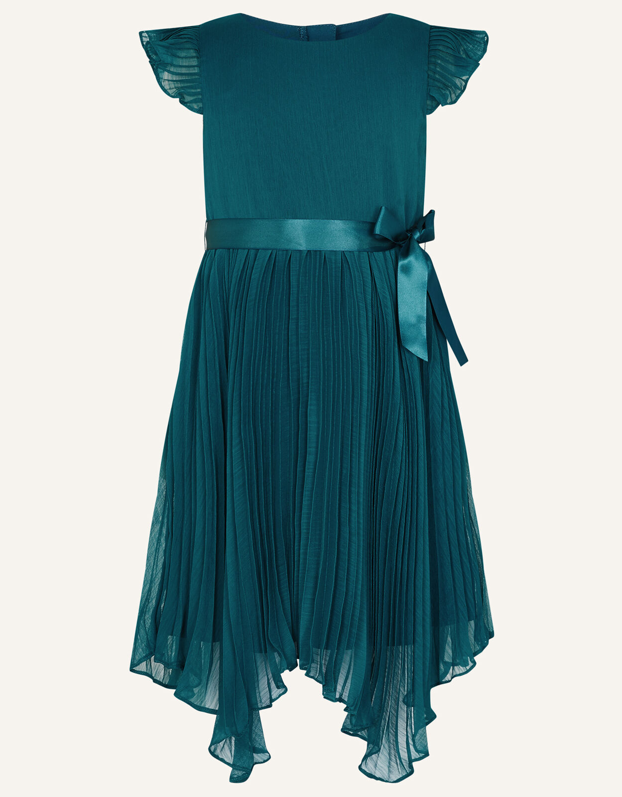 Rubina Pleated Dress Teal Girls Dresses Monsoon Global