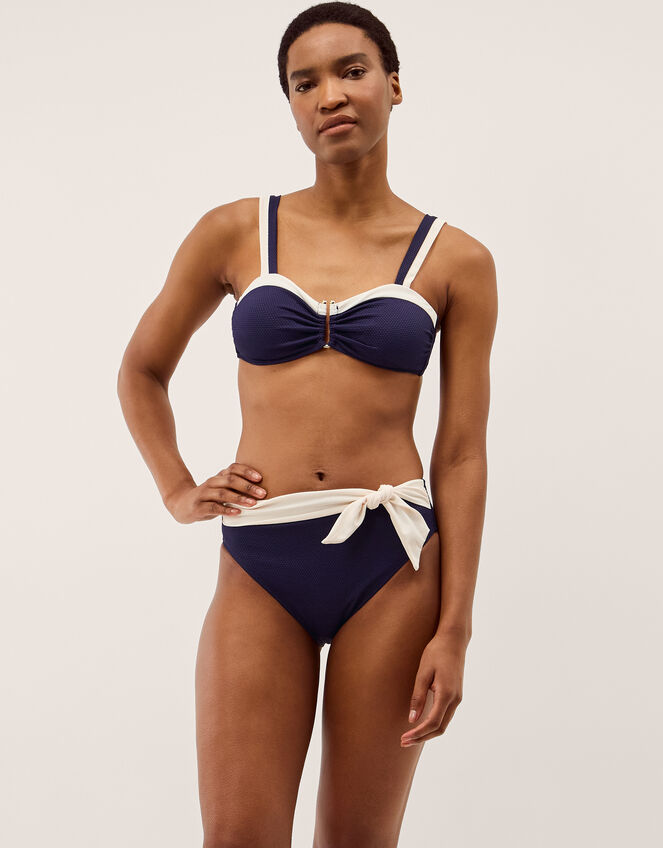 Sabrina Two Tone Bikini Top, Blue (NAVY), large