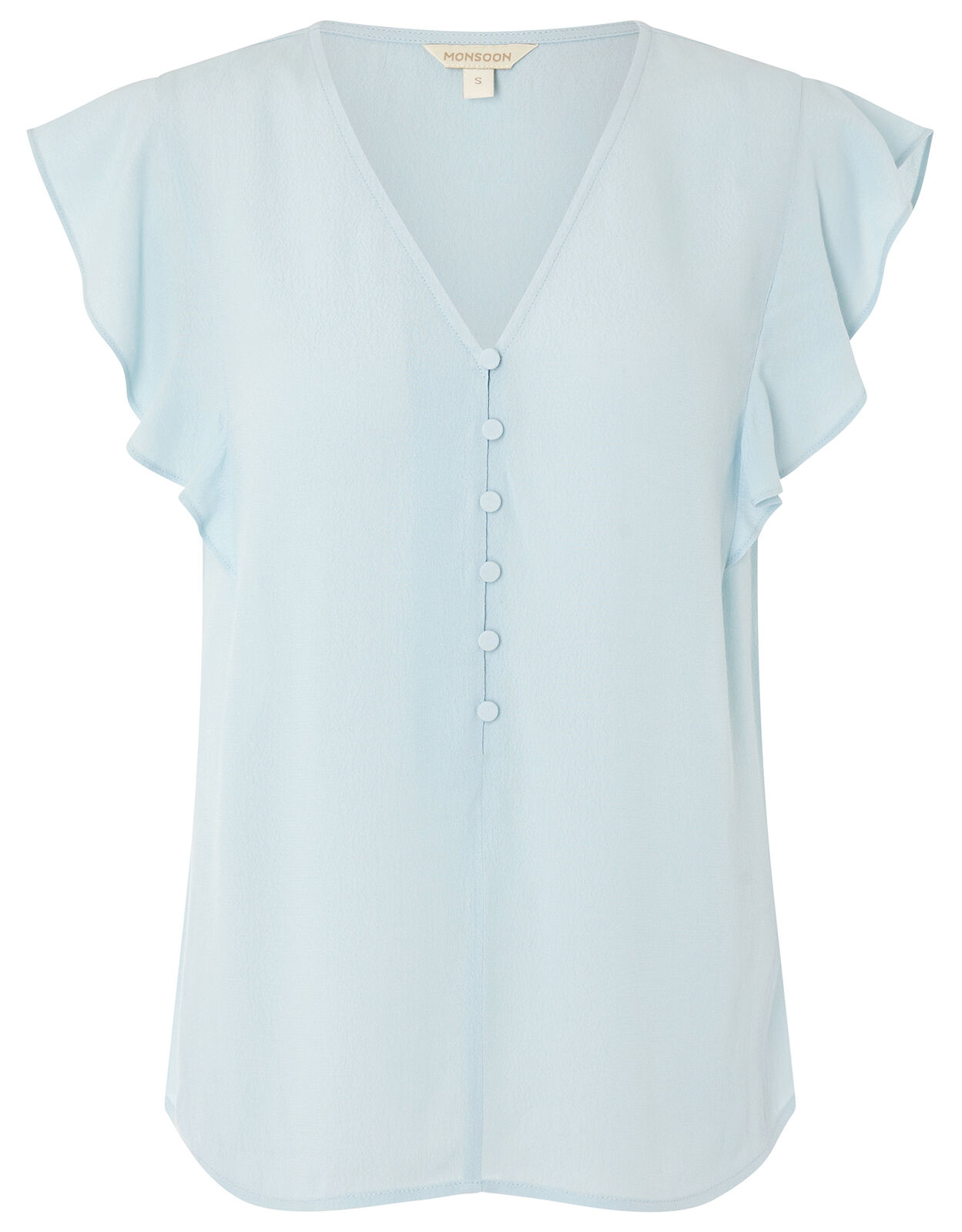 Ruffle short sleeve shirt clearance