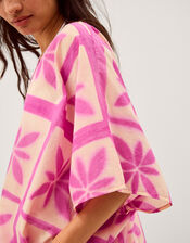 Cayla Artisanal Print Mini Kaftan, , large