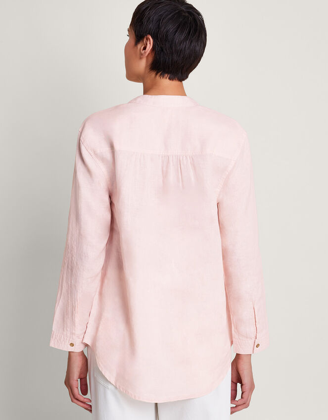 India Linen Shirt, Pink (BLUSH), large