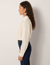 Maison Hotel Bella Frill Blouse, White (WHITE), large