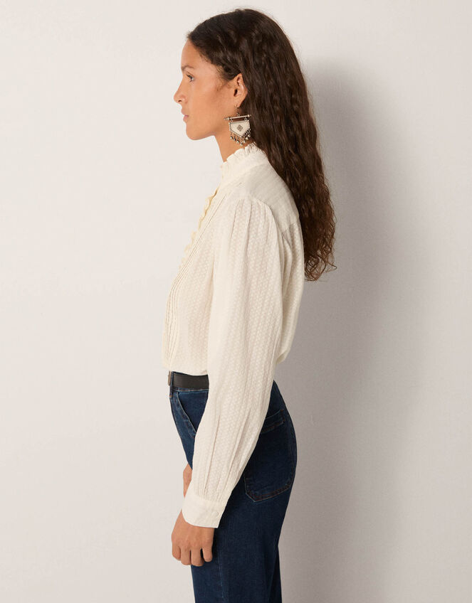 Maison Hotel Bella Frill Blouse, White (WHITE), large
