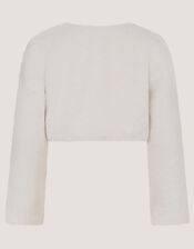 Lara Faux Fur Cardigan, Ivory (IVORY), large