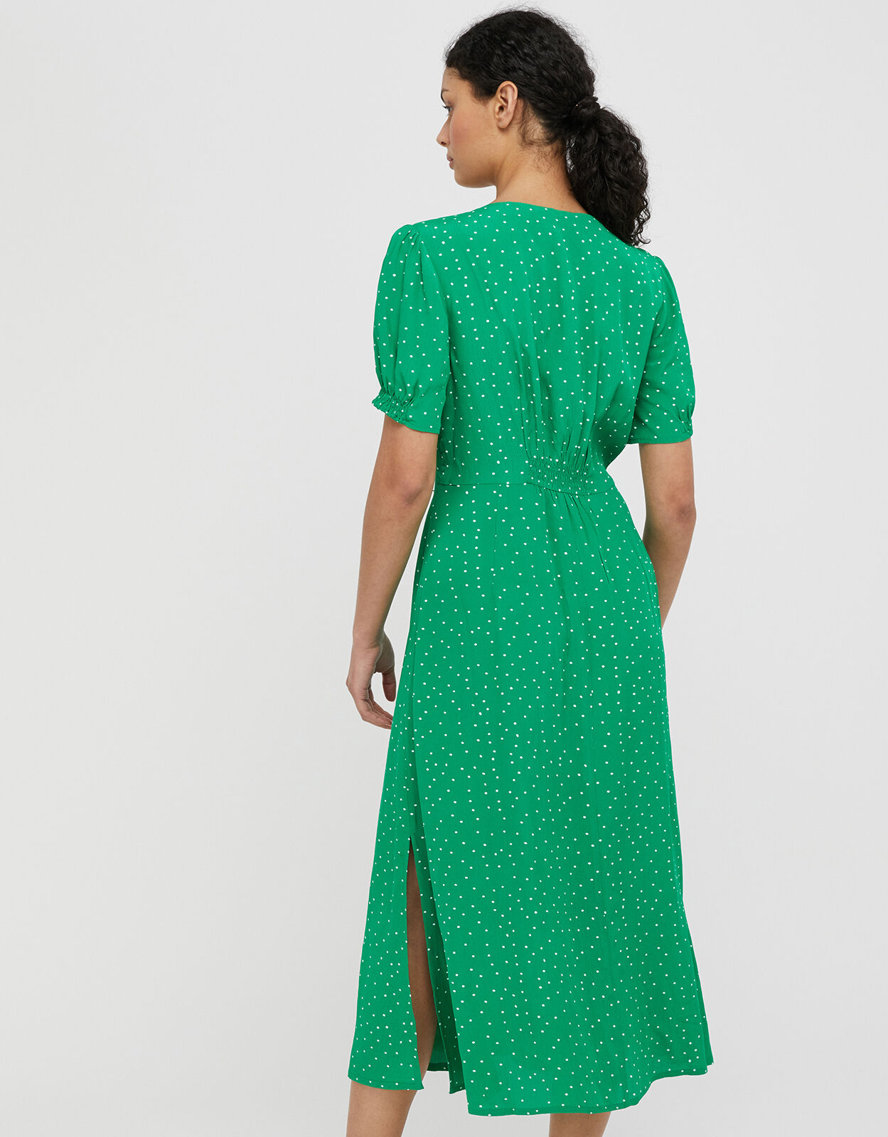 Monsoon spot print midi dress Outlet