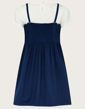 Scallop Dress and Top Set, Blue (BLUE), large