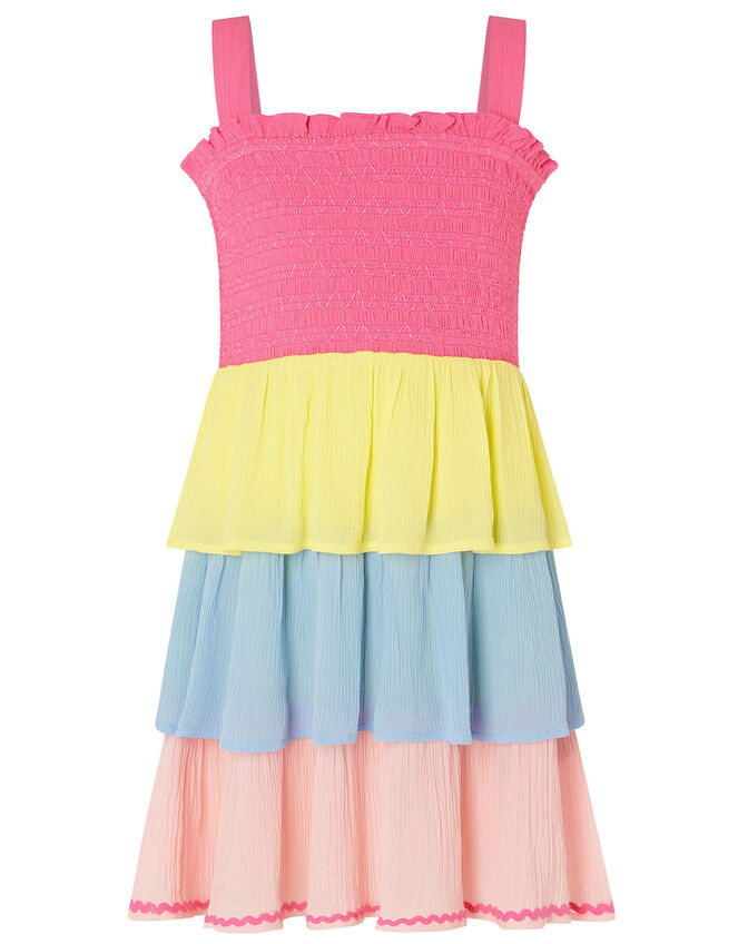 Colour-Block Dress in LENZING™ ECOVERO™, Pink (PINK), large