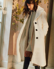 Trinity Long Teddy Coat, Ivory (IVORY), large