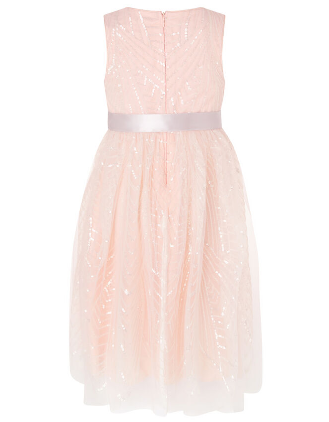 Sequin Pattern Dress, Pink (PINK), large