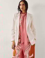 Ashley Double-Breasted Blazer, Ivory (IVORY), large