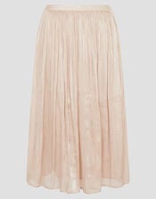 Sia Metallic Shimmer Midi Skirt, Gold (GOLD), large