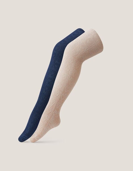 2-Pack Cable Heart Tights, Multi (MULTI), large