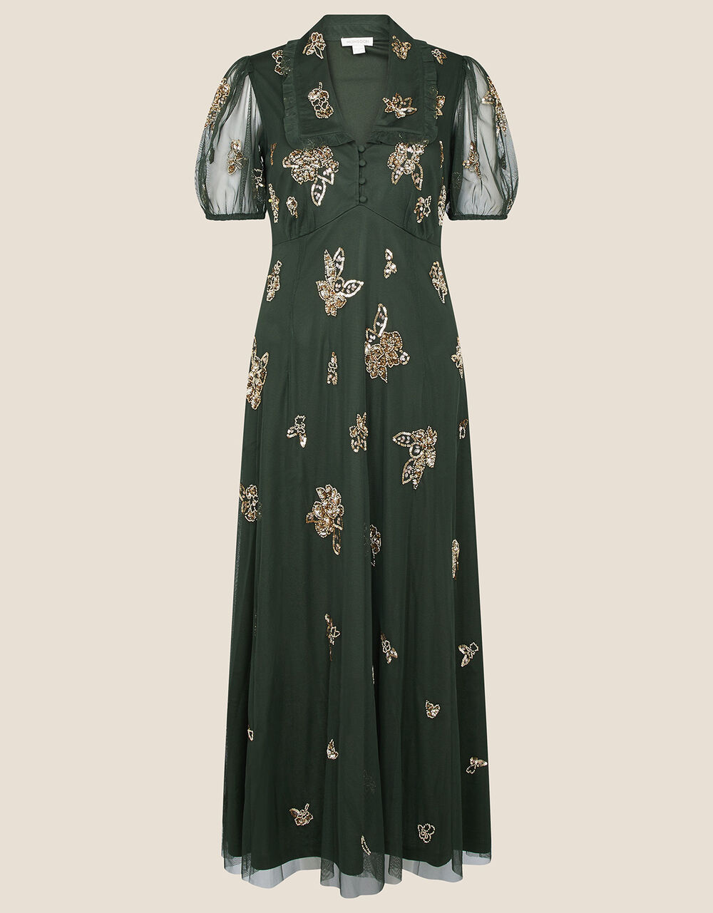 Lauren Embellished Tea Dress Green Evening Dresses Monsoon Global.