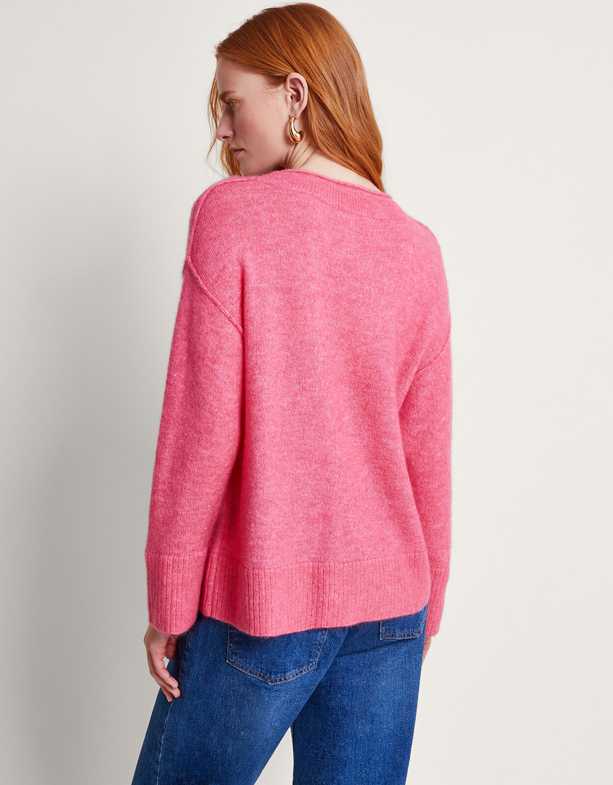 Pink on sale woolen jumper