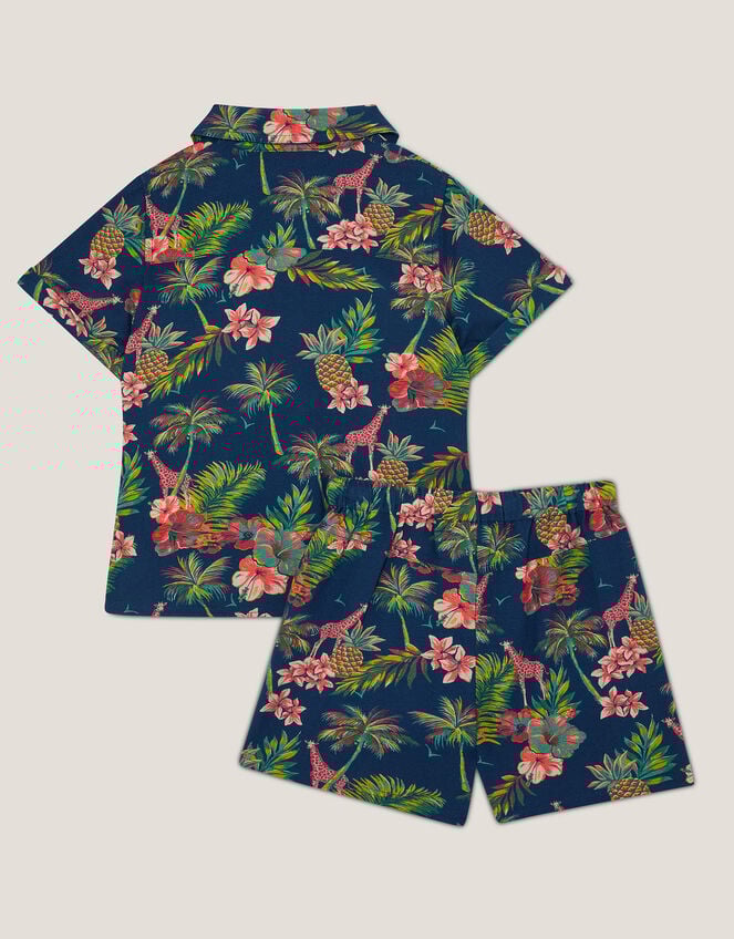 Tropical Print Shirt and Shorts Set, Multi (MULTI), large