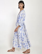 East Floral Print Dress, Blue (BLUE), large