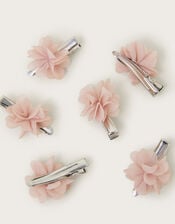 6-Pack Corsage Bridesmaid Hair Clips, Pink (PINK), large