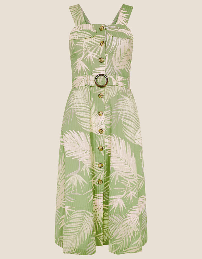 Palm Print Dress , Green (GREEN), large