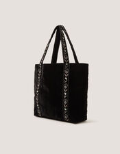 Osha Embroidered Velvet Tote Bag, , large