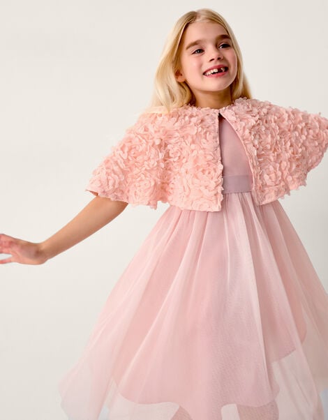 Rose Appliqu&eacute; Cape, Pink (PALE PINK), large