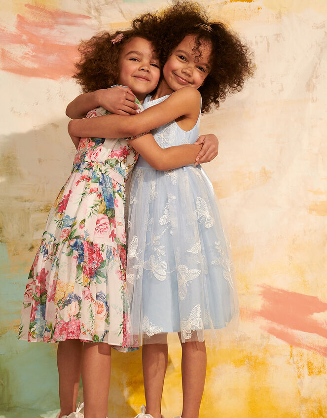 Bridget 3D Butterfly Dress, Blue (BLUE), large