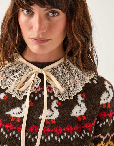 Monsoon x Sarah Corbett-Winder Lace Collar, , large